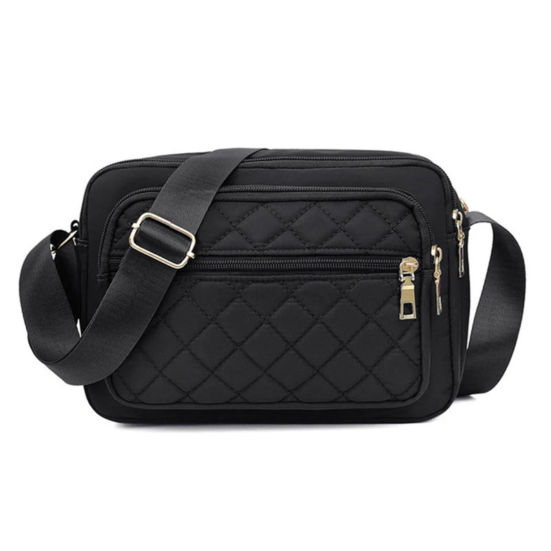 Vintage Women Checker Messenger Bag Canvas Shoulder Crossbody