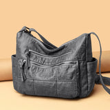 Soft Leather Shoulder Messenger Bag Large Capacity Crossbody Tote for Women