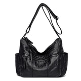 Soft Leather Shoulder Messenger Bag Large Capacity Crossbody Tote for Women