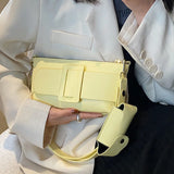 Solid Crossbody Bag Shoulder Bags Leather Handbags Female