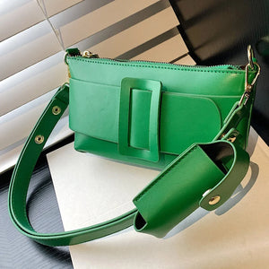 Solid Crossbody Bag Shoulder Bags Leather Handbags Female