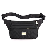 Women's Solid Waist Pack Chest Bag High Nylon