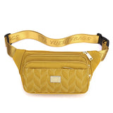 Women's Solid Waist Pack Chest Bag High Nylon