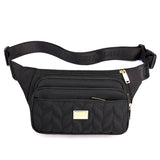 Women's Solid Waist Pack Chest Bag High Nylon