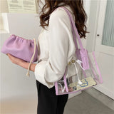 Transparent PVC Shopping Bag Jelly Totes Shoulder Bags
