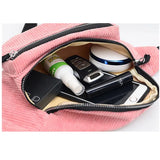Canvas Waist Bag Street Phone Money Chest Bum Belt Bags Corduroy Waist Bag
