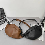 Soft Leather Waist Bag Unisex Fanny Pack Shoulder Crossbody Chest Purse