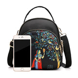 Lady Printed Water-repellent Nylon Cloth School Bag Large Capacity Backpack