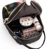 Lady Printed Water-repellent Nylon Cloth School Bag Large Capacity Backpack
