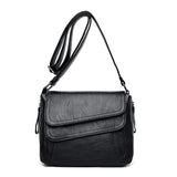 Soft Leather Patchwork Messenger Bag Girl