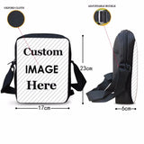 Landscape Print Crossbody Bag with Building Pattern