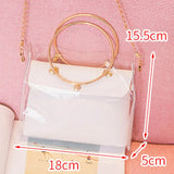 Lady Shoulders Bags Women PVC Jelly Package Female Chain Transparent Handbag