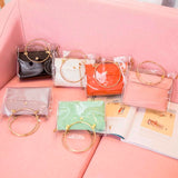 Lady Shoulders Bags Women PVC Jelly Package Female Chain Transparent Handbag