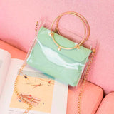Lady Shoulders Bags Women PVC Jelly Package Female Chain Transparent Handbag