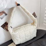 Winter Down Shopping Bag Casual Shoulder Bags For Women Handbags
