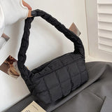 Winter Down Shopping Bag Casual Shoulder Bags For Women Handbags