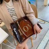 Clear Shoulder Bag for Women Transparent Beach Tote Travel Handbag