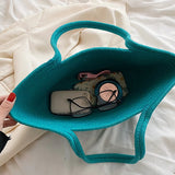 Large Capacity Retro Tote Bag Woven Beach Bag For Women Handbags