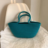 Large Capacity Retro Tote Bag Woven Beach Bag For Women Handbags