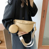 Lady Waist Bag Leather Fanny Pack Female Belt Purses Ladies Crossbody Chest Bags