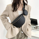 Lady Waist Bag Leather Fanny Pack Female Belt Purses Ladies Crossbody Chest Bags