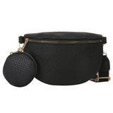 Lady Waist Bag Leather Fanny Pack Female Belt Purses Ladies Crossbody Chest Bags