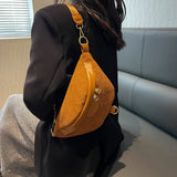 Corduroy Lady Waist Bag Winter Belt Pack Casual Phone Crossbody Chest Bags