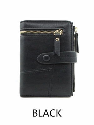 Lady Wallet Short Clutch Solid Matte Women Wallet Small Female Purse