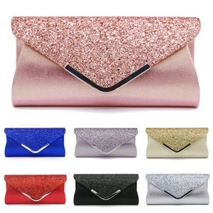 Women Glitter Clutch Wallet Evening Wedding Prom Purse Handbag
