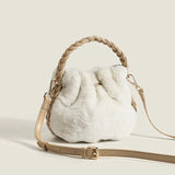 Faux Fur Bucket Bag Women Handbags Plush Crossbody