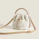 Faux Fur Bucket Bag Women Handbags Plush Crossbody