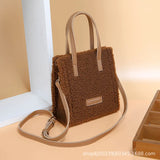 Fluffy Lambswool Crossbody Bag Women Handbags Faux Fur Shoulder Bag
