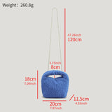 Lambswool Women Handbag Hobos Shoulder Bags Faux Fur Chains Crossbody Bag