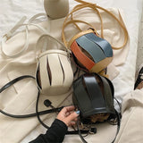 Lantern Shape Women Round Bag Hollow Out Bucket Bags