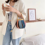 Lantern Shape Women Round Bag Hollow Out Bucket Bags