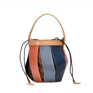 Lantern Shape Women Round Bag Hollow Out Bucket Bags