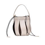 Lantern Shape Women Round Bag Hollow Out Bucket Bags