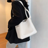 Large Bucket Bags Handbags Women Bags Soild Shoulder Bags