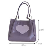 Large Capacity PU Leather Handbag Shoulder Bag Shopping Tote Casual Travel Bag