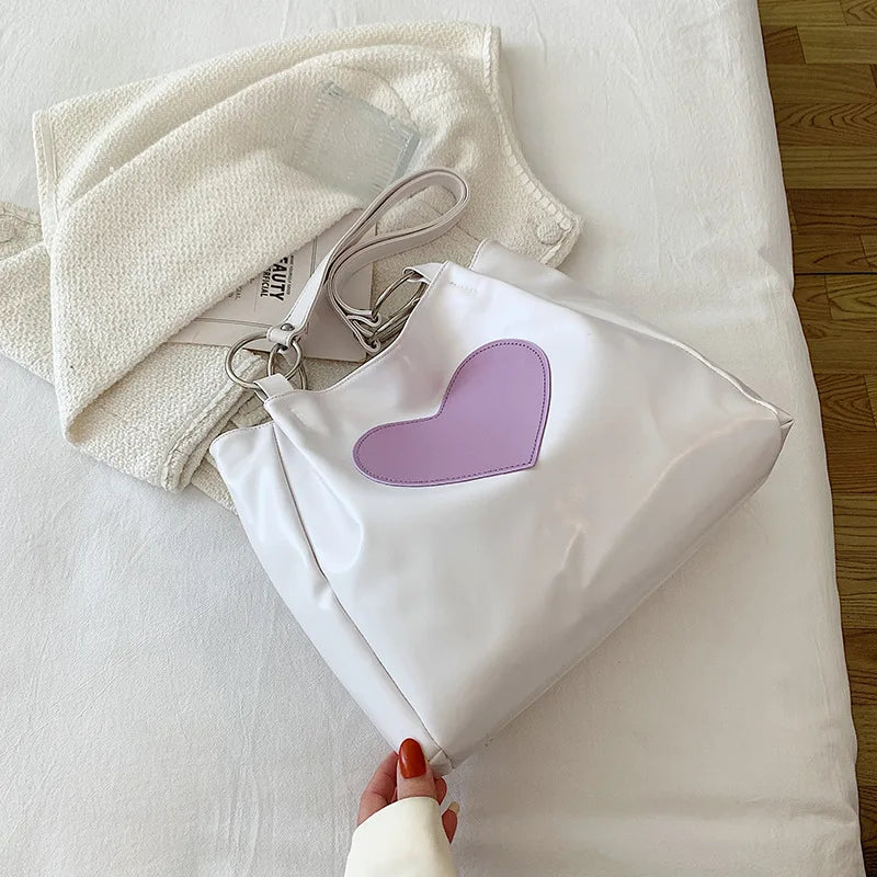 Large Capacity PU Leather Handbag Shoulder Bag Shopping Tote Casual Travel Bag