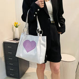 Large Capacity PU Leather Handbag Shoulder Bag Shopping Tote Casual Travel Bag
