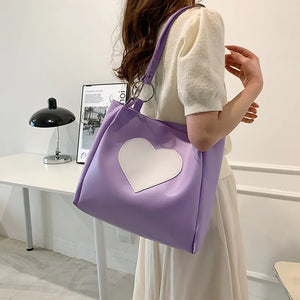 Large Capacity PU Leather Handbag Shoulder Bag Shopping Tote Casual Travel Bag