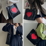 Large Capacity PU Leather Handbag Shoulder Bag Shopping Tote Casual Travel Bag