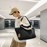 Large Capacity Nylon Shoulder Bag for Men and Women