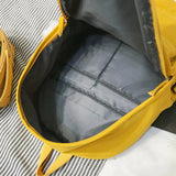 Canvas Backpack for Teenagers Avocado Embroidery School Shoulder Bag
