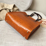Large Capacity Fringe Shoulder Bags for Women Crocodile Pattern Handbags