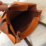 Large Capacity Fringe Shoulder Bags for Women Crocodile Pattern Handbags