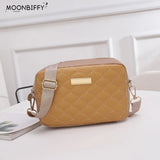 Embroidered Messenger Bags PU Leather Shoulder Crossbody Bag