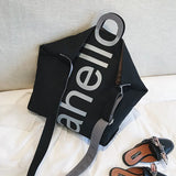 Trendy Letter Crossbody Shoulder Bag Women Large Capacity Handbag