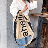 Trendy Letter Crossbody Shoulder Bag Women Large Capacity Handbag